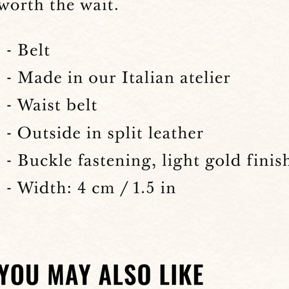 Sezane Artemis Belt, Peach, Size 80, NWT, From Paris, Comes With Floral Clutch - Picture 8 of 17